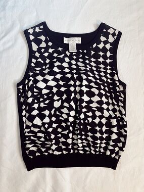 Vintage 100% Silk Sleeveless Blouse